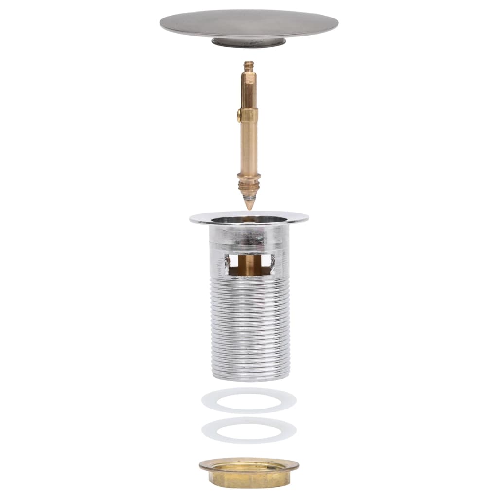 Desagüe de empuje función desbordamiento cromado 6,4x6,4x9,1 cm V4450 Vetonek