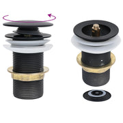 Desagüe empuje sin función desbordamiento negro 6,4x6,4x9,1 cm v4511 Vetonek