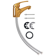 Vetonek Grifo mezclador de lavabo dorado 13x10 cm