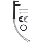 Vetonek Grifo mezclador de cuarto de baño negro 12x30 cm