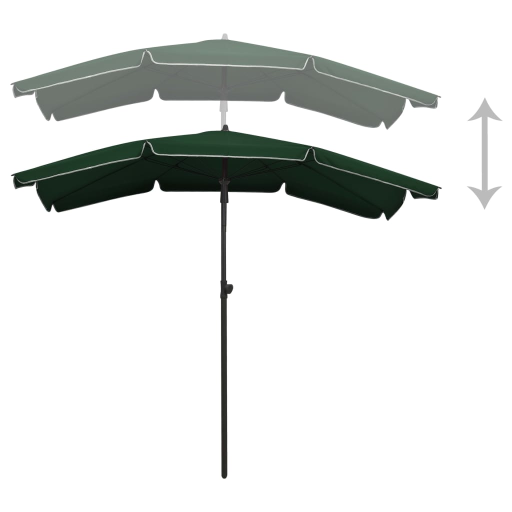 Sombrilla de jardín con palo verde 200x130 cm vidaXL