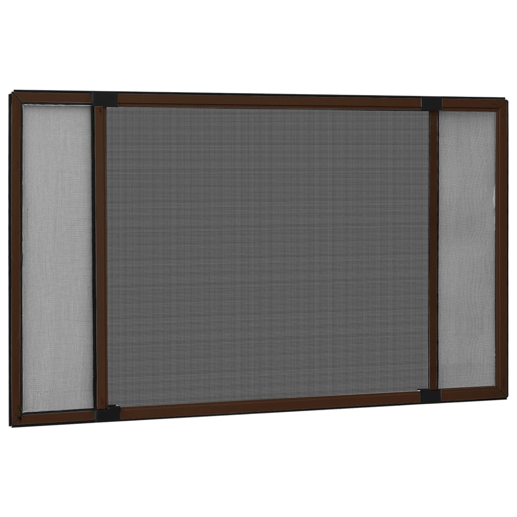 Vetonek Mosquitera extensible para ventanas marrón (75-143)x50 cm