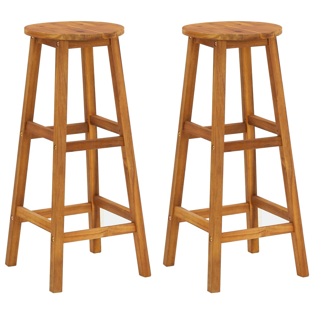 Set de mesa y sillas de bar 3 piezas madera maciza de acacia V7444 Vetonek