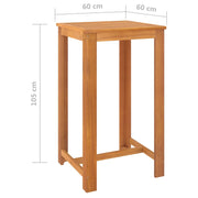 Set de mesa y sillas de bar 3 piezas madera maciza de acacia V7444 Vetonek