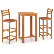Set de mesa y sillas de bar 3 piezas madera maciza de acacia V7451 Vetonek