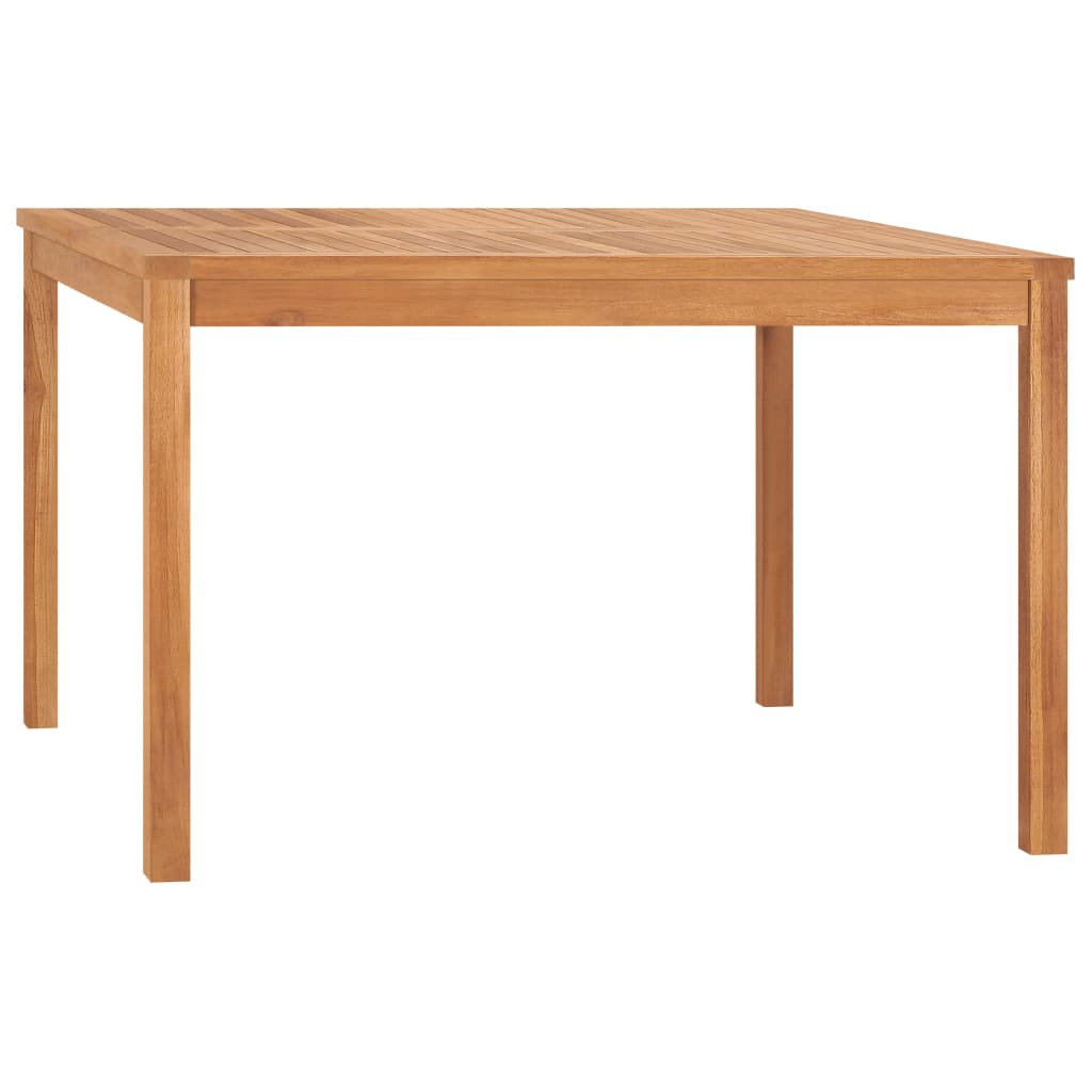 Vetonek Mesa de comedor para jardín madera maciza de teca 120x120x77 cm