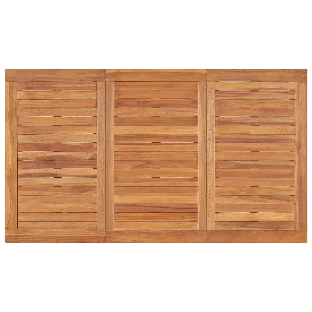 Mesa de comedor de jardín madera maciza de teca 140x80x77 cm V19