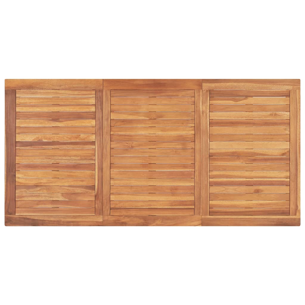 Mesa de comedor de jardín madera maciza de teca 160x80x77 cm V20