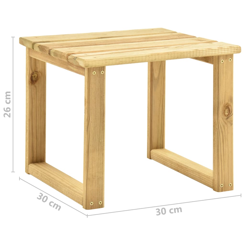 Loom with green pine wooden wood table