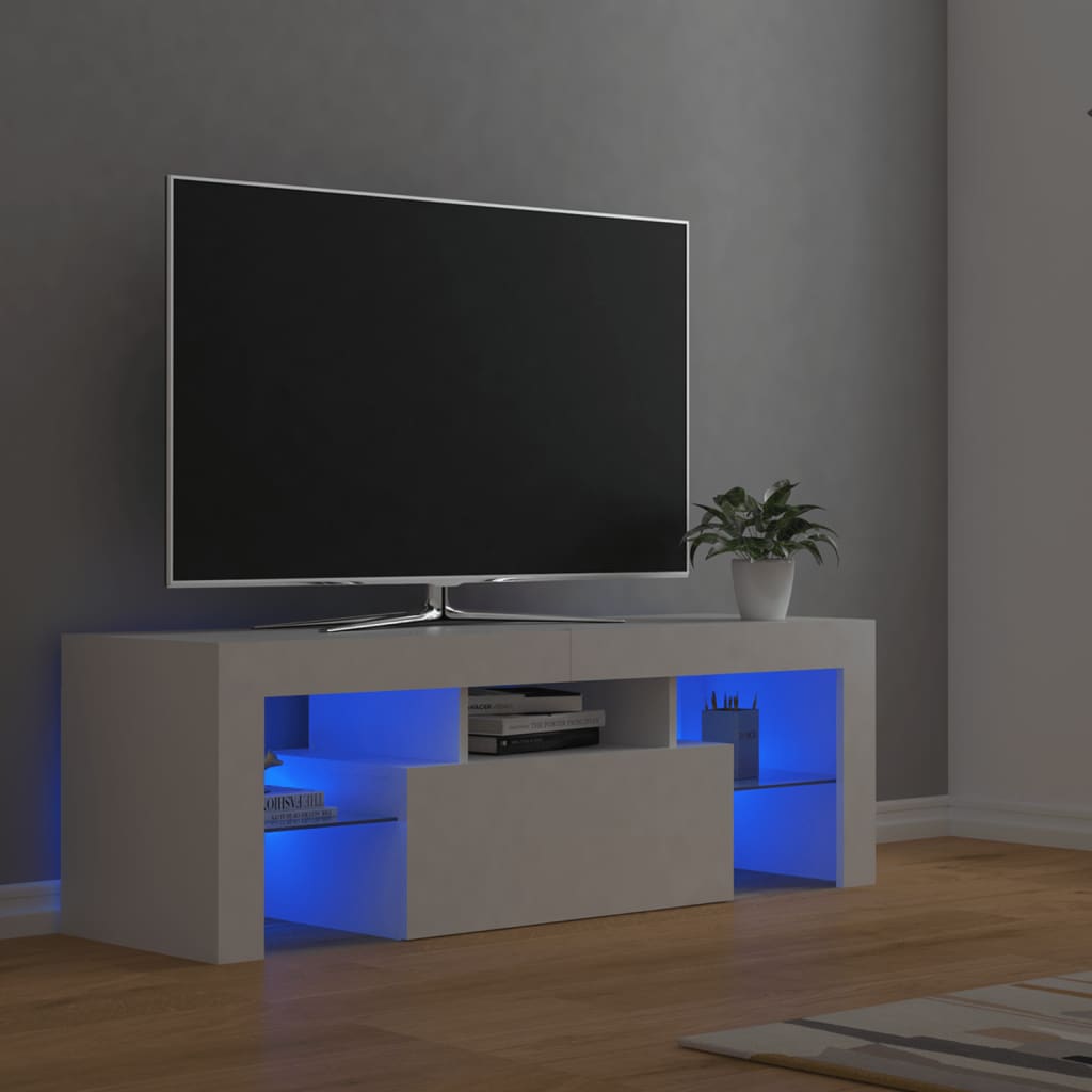 Vetonek Mueble para TV con luces LED blanco 120x35x40 cm