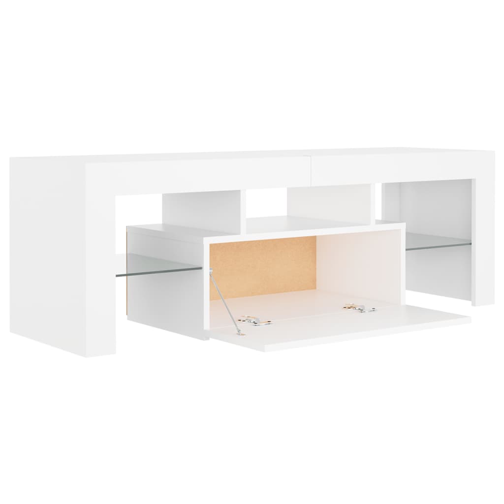 Mueble para TV con luces LED blanco 120x35x40 cm vidaXL