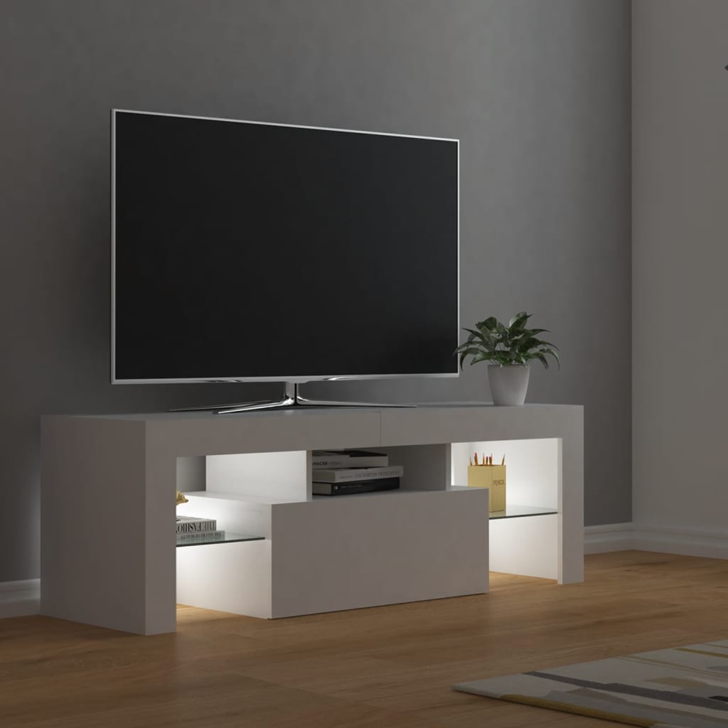 Mueble para TV con luces LED blanco 120x35x40 cm vidaXL