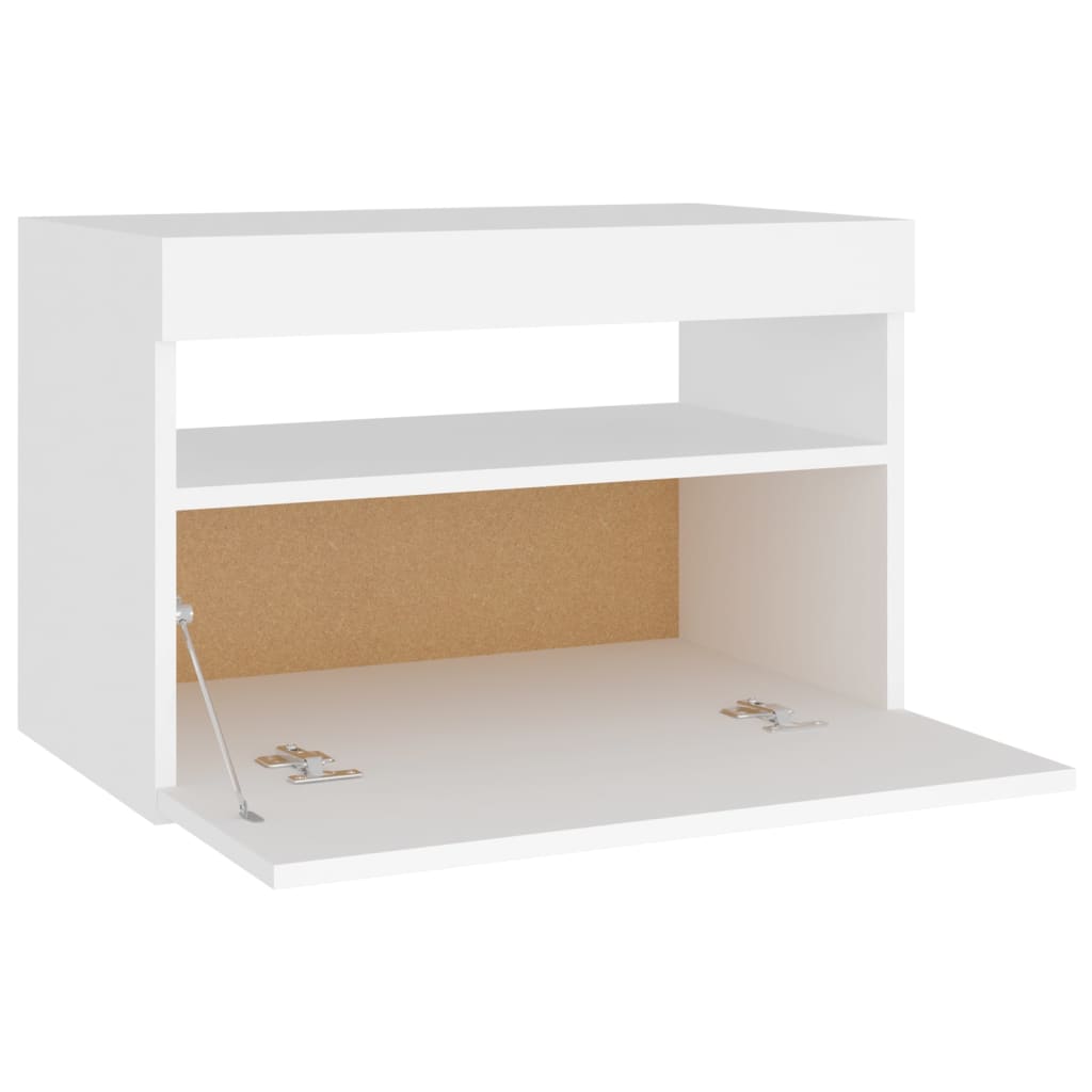 Mueble de TV con luces LED blanco 60x35x40 cm