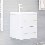 Mueble de lavabo madera ingeniería blanco brillo 41x38,5x48 cm v0092 Vetonek