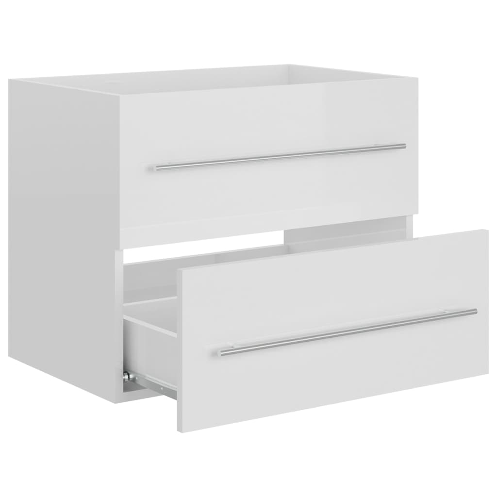 Mueble de lavabo madera sintetizada Nexus blanco brillo 60x38,5x48 cm - Vetonek