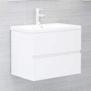 Mueble de lavabo madera ingeniería blanco brillo 60x38,5x45 cm v0634 Vetonek
