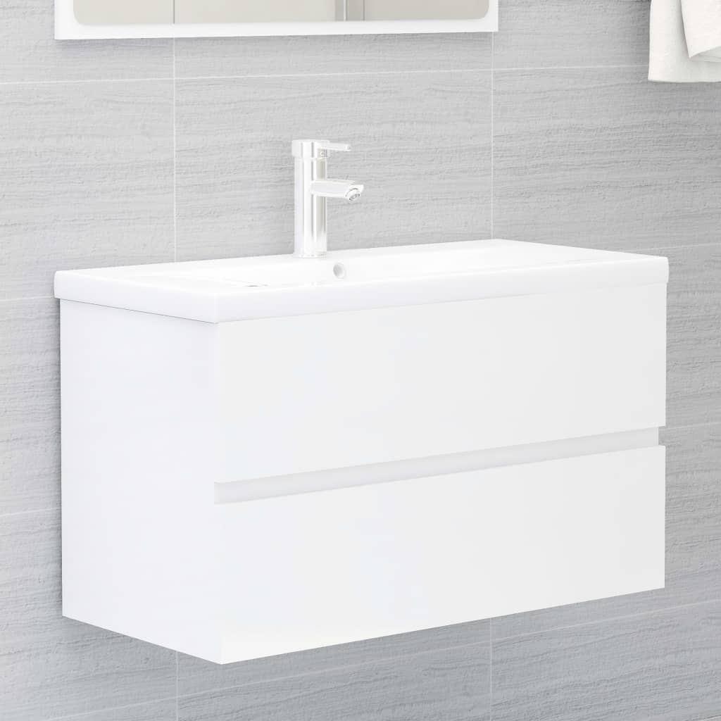 Mueble de lavabo madera de ingeniería blanco 80x38,5x45 cm v0726 Vetonek