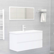 Mueble de lavabo madera de ingeniería blanco 90x38,5x45 cm v0757 - Vetonek
