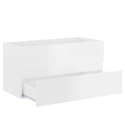 Mueble de lavabo madera ingeniería blanco brillo 90x38,5x45 cm v0818 - Vetonek