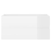 Mueble de lavabo madera ingeniería blanco brillo 90x38,5x45 cm v0818 - Vetonek