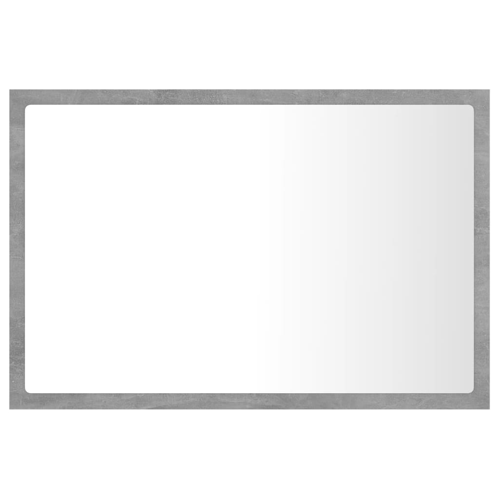 Gray Gray Bathroom Mirror 60x8,5x37 cm