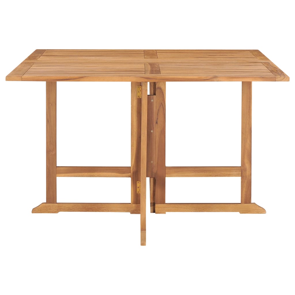 Set de comedor de jardín plegable 7 pzas madera maciza de teca vidaXL