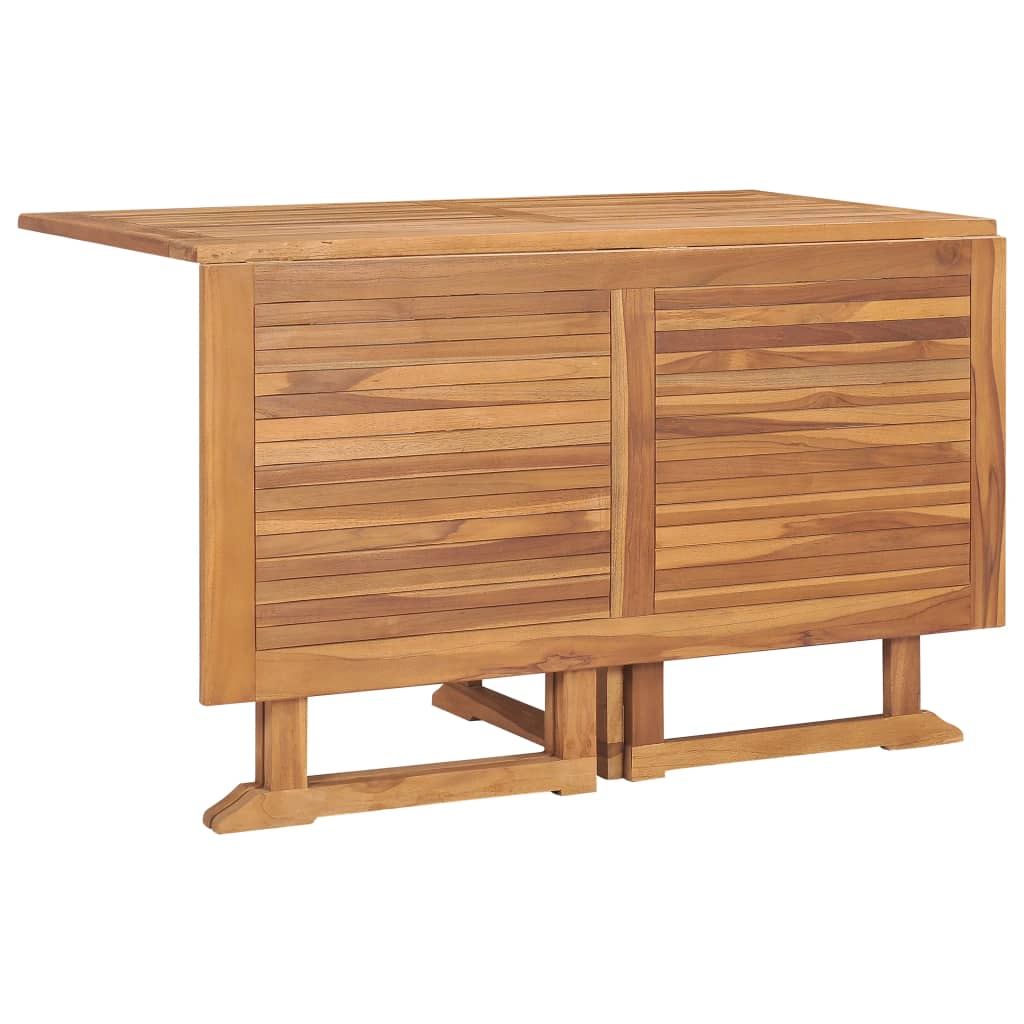 Set de comedor de jardín plegable 7 pzas madera maciza de teca vidaXL