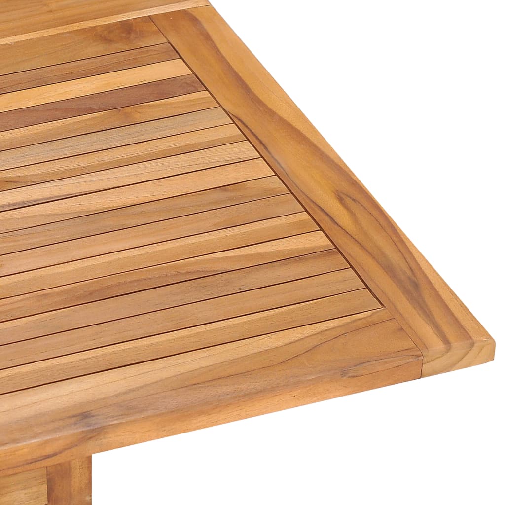 Set de comedor de jardín plegable 7 pzas madera maciza de teca vidaXL