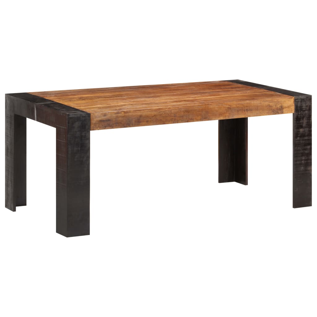 Vetonek Mesa de comedor de madera maciza de mango 180x90x76 cm