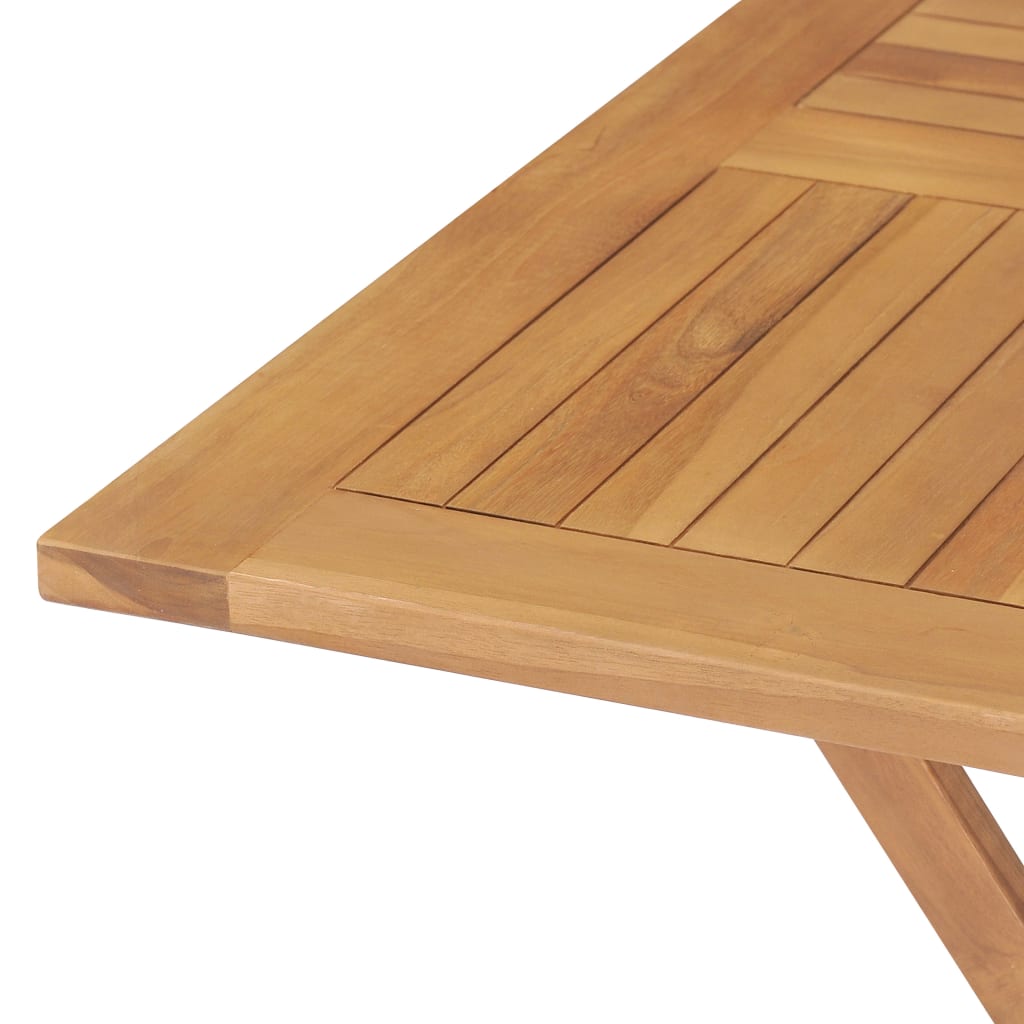 Juego de comedor para jardín 5 piezas madera maciza teca - Vetonek