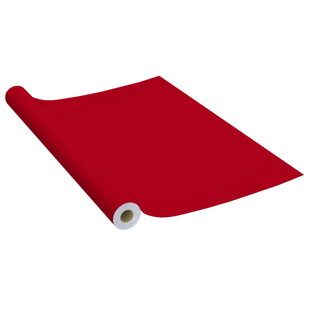 Láminas autoadhesivas muebles 2 uds PVC rojo 500x90 cm