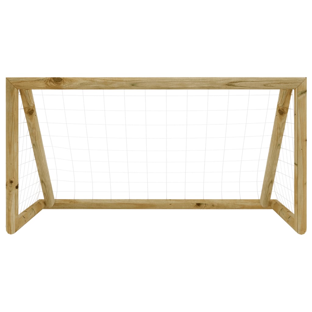 Portería de fútbol con red madera pino impregnada 120x60x80 cm vidaXL