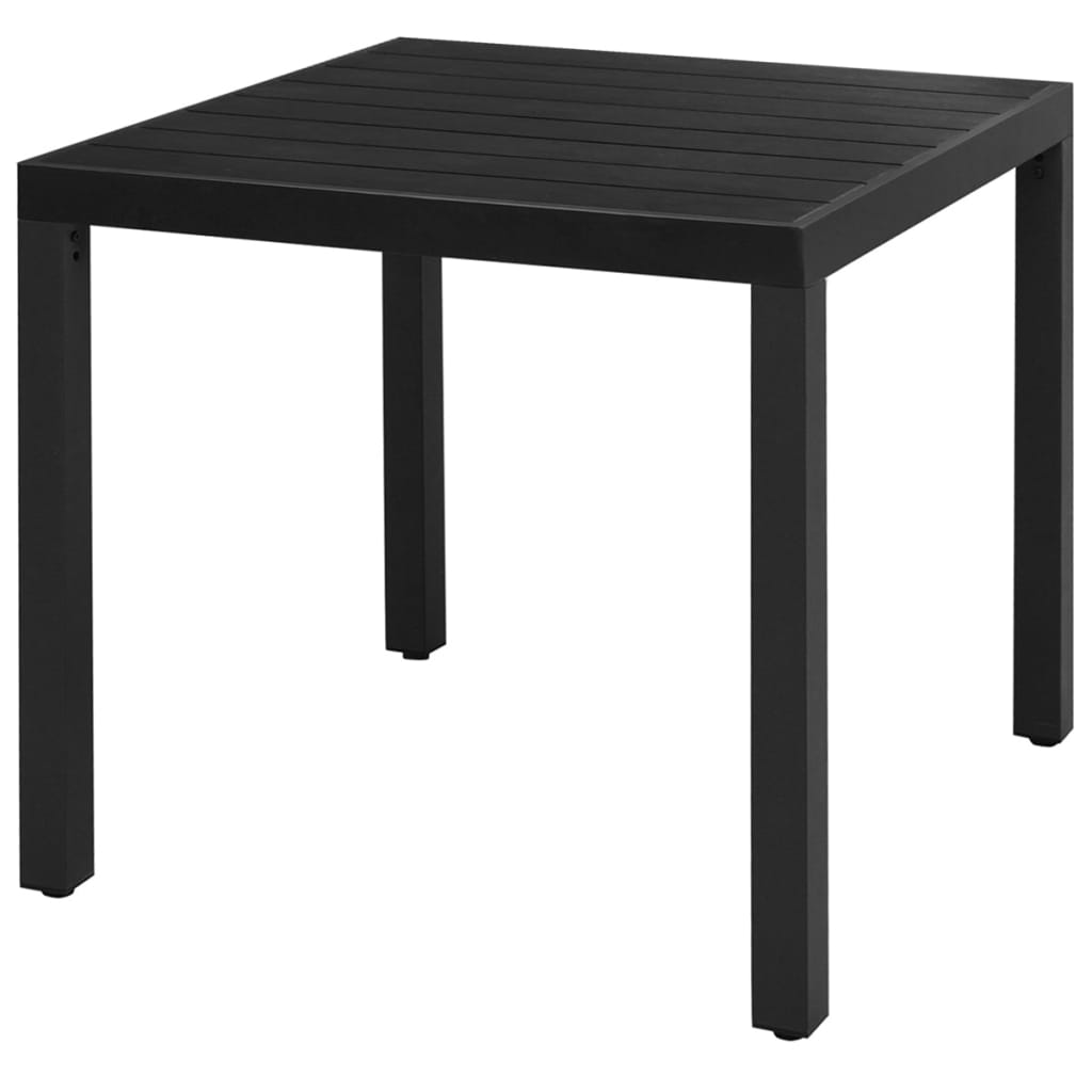 Set de comedor de jardín de 3 piezas PVC ratán negro - Vetonek