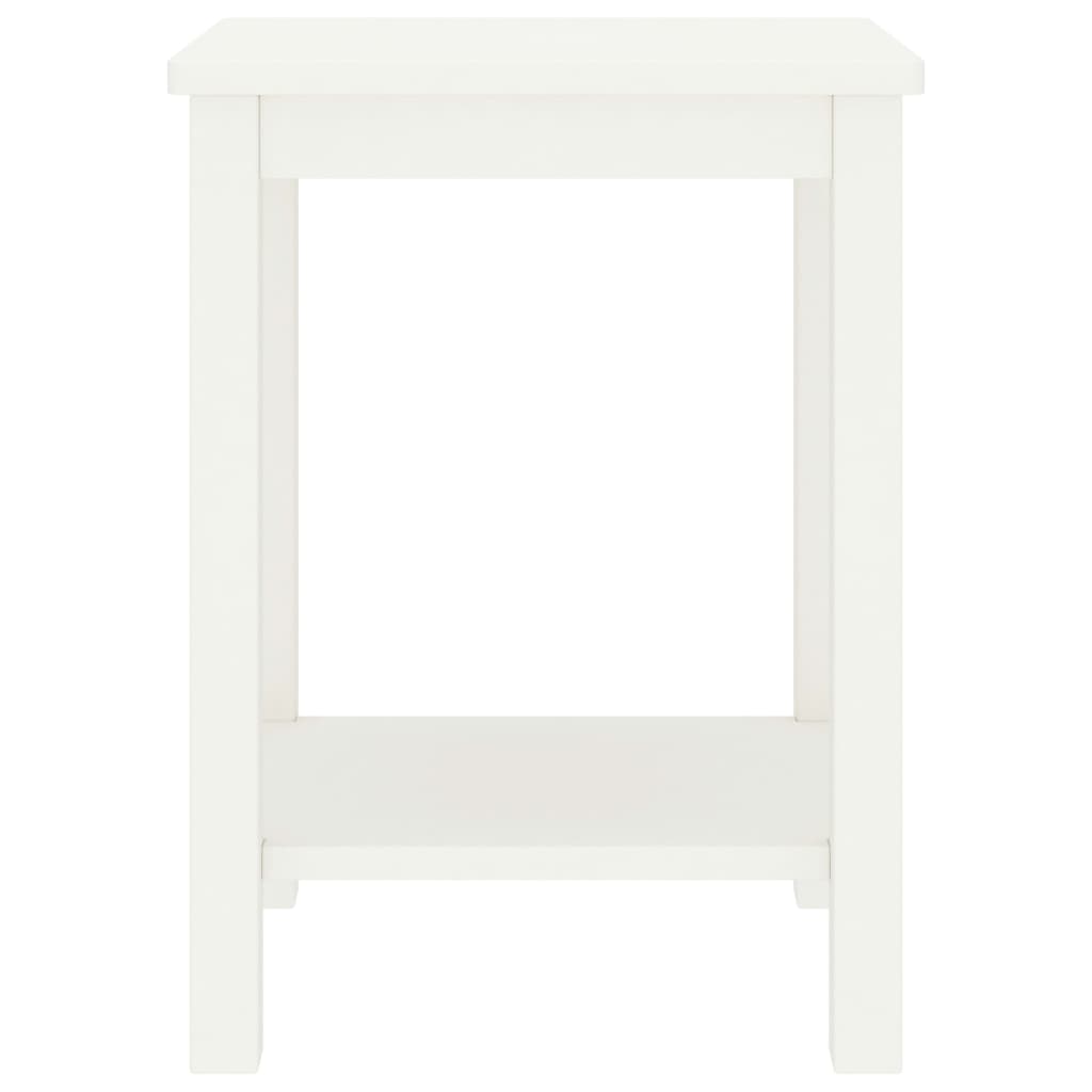 Mesita de noche madera maciza de pino blanco 35x30x47 cm vidaXL