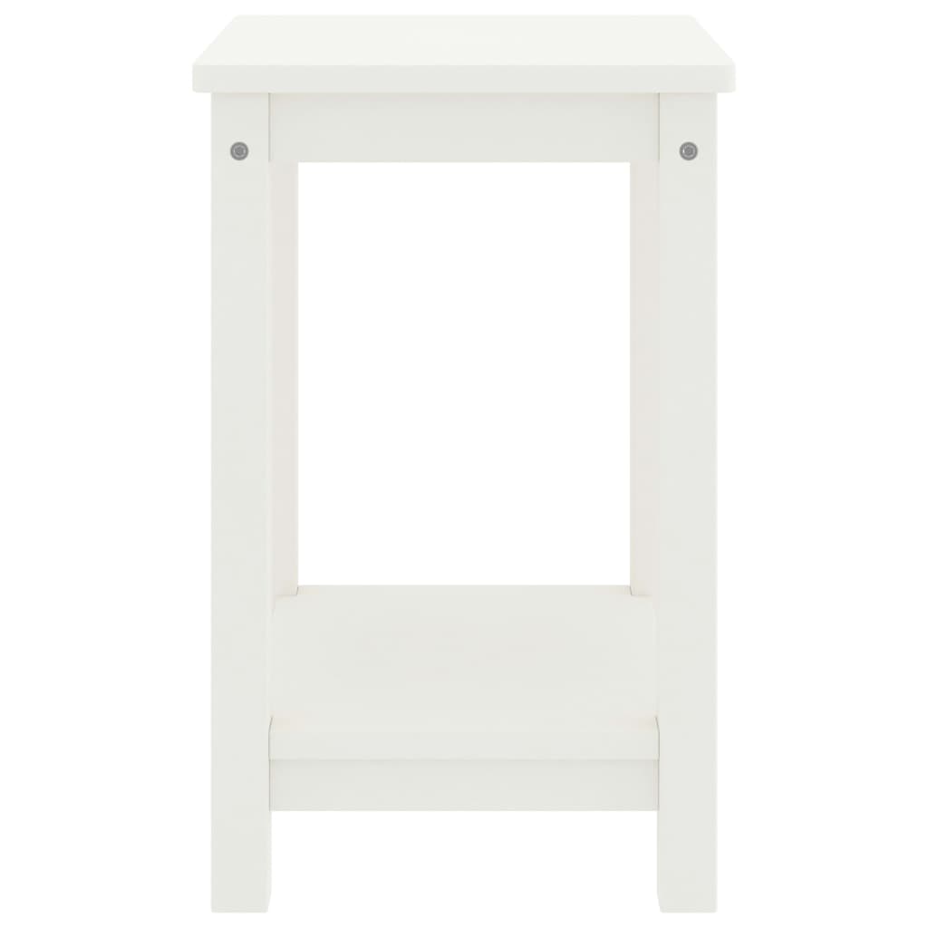 Mesita de noche madera maciza de pino blanco 35x30x47 cm vidaXL