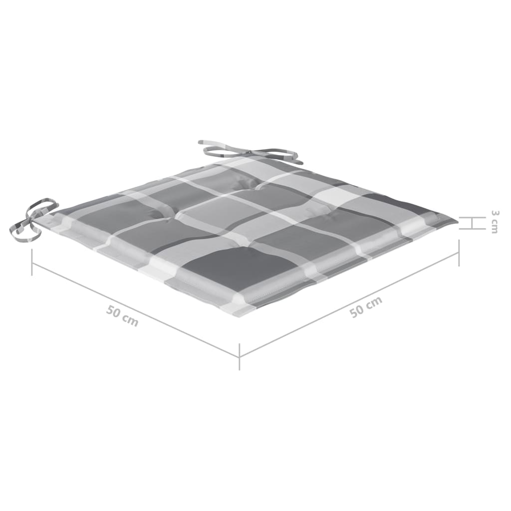 Sillas de comedor jardín con cojines 3 uds madera maciza acacia vidaXL