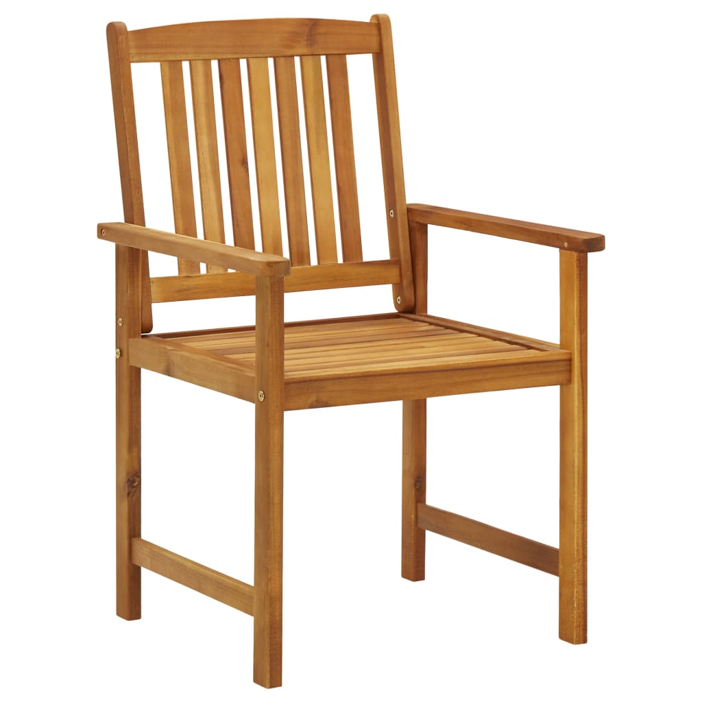 Garden chairs with cushions 4 units solid wood of acacia