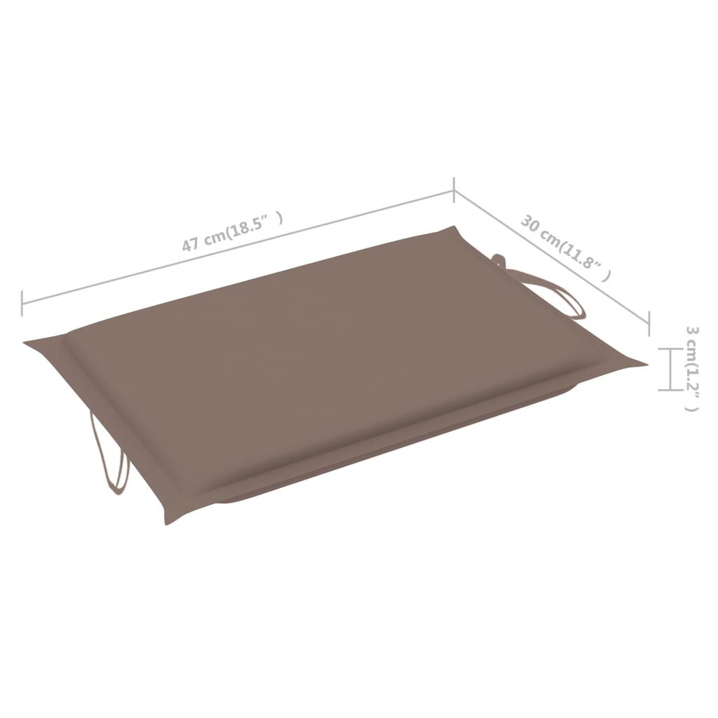 Métille de jardin avec table et coussin en bois massif d'Acacia