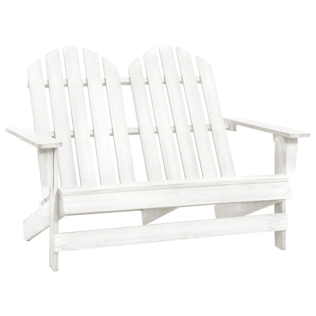 Vetonek Silla Adirondack de jardín 2 plazas madera de abeto blanco