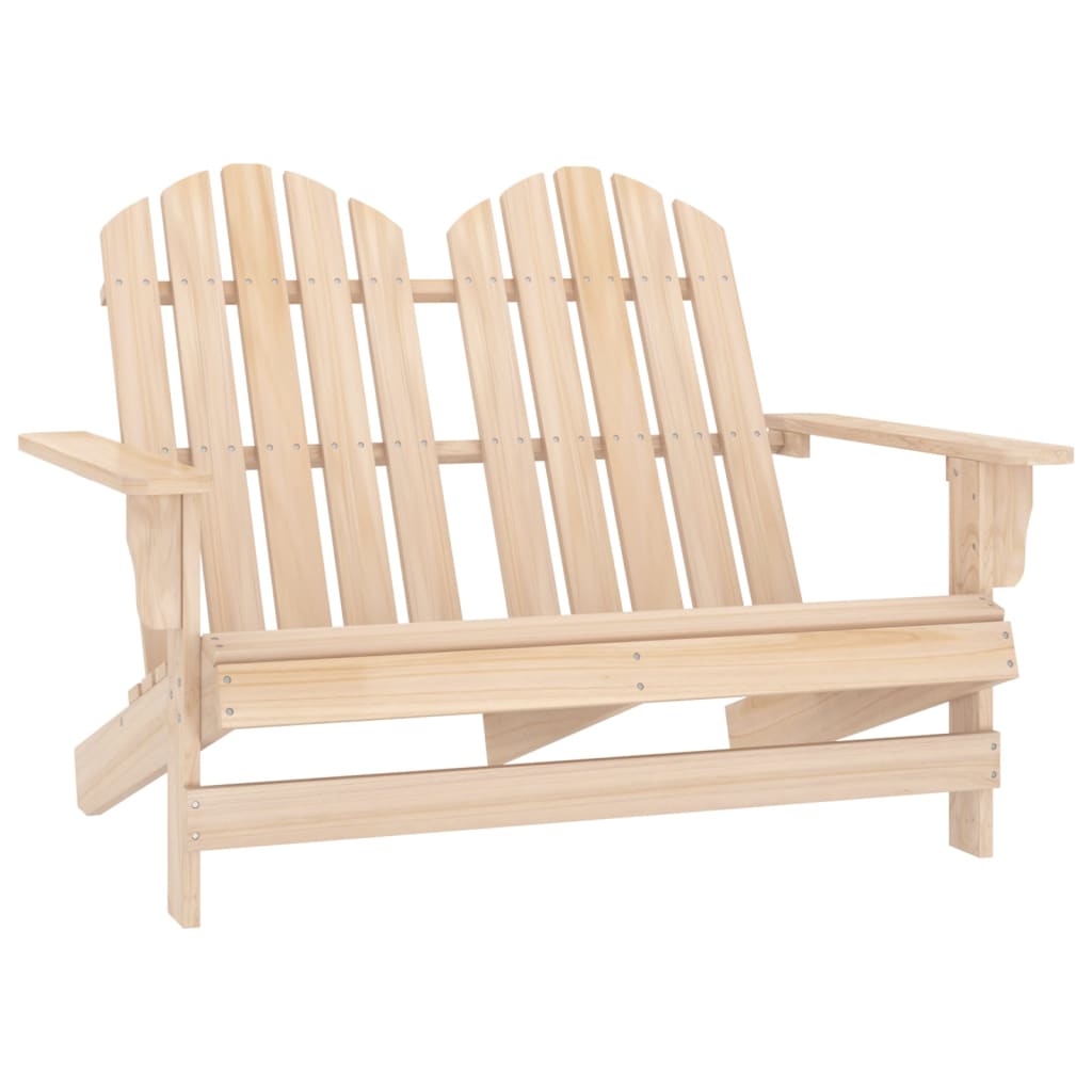 Vetonek Silla Adirondack de jardín 2 plazas madera maciza de abeto