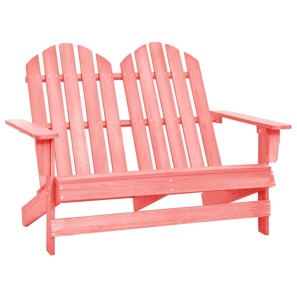 Vetonek Silla Adirondack de jardín 2 plazas madera maciza de abeto rosa