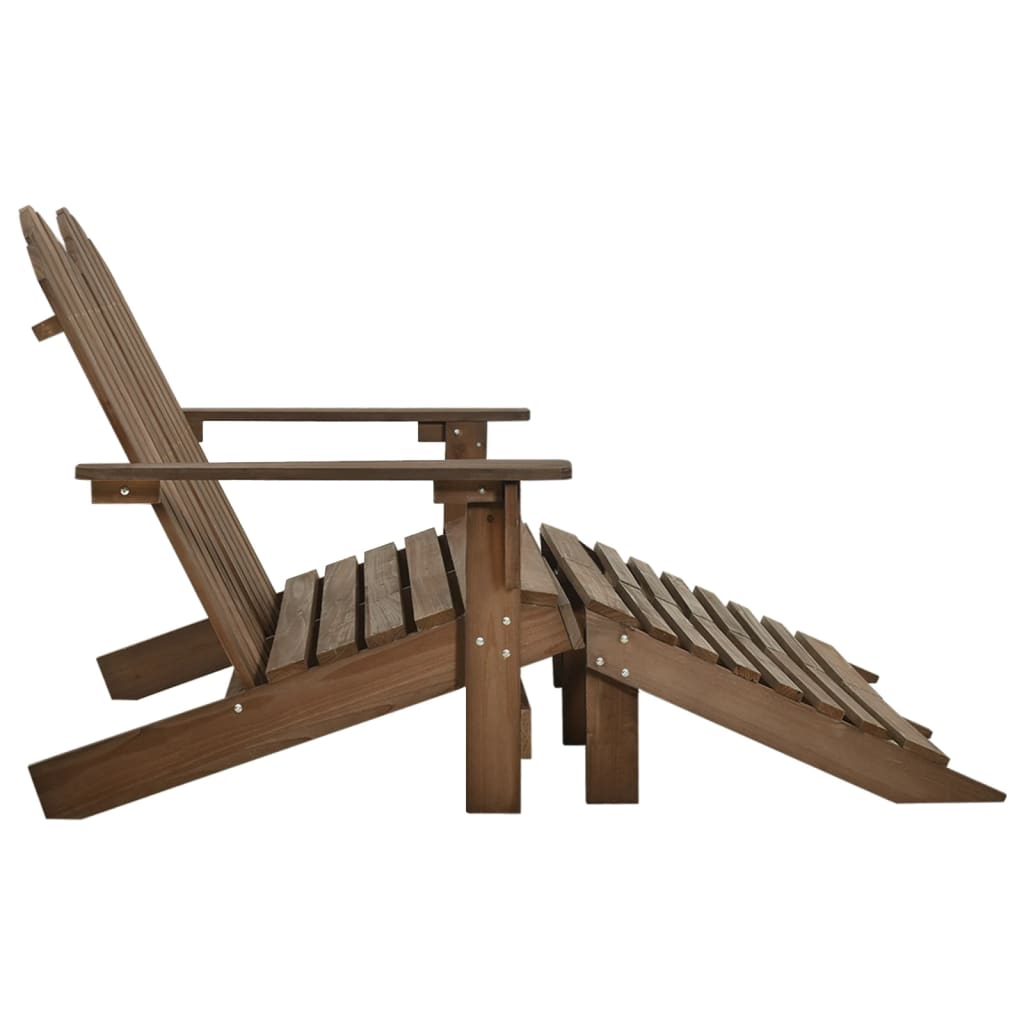 Garden adirondack chair 2 plazas brown fir wood