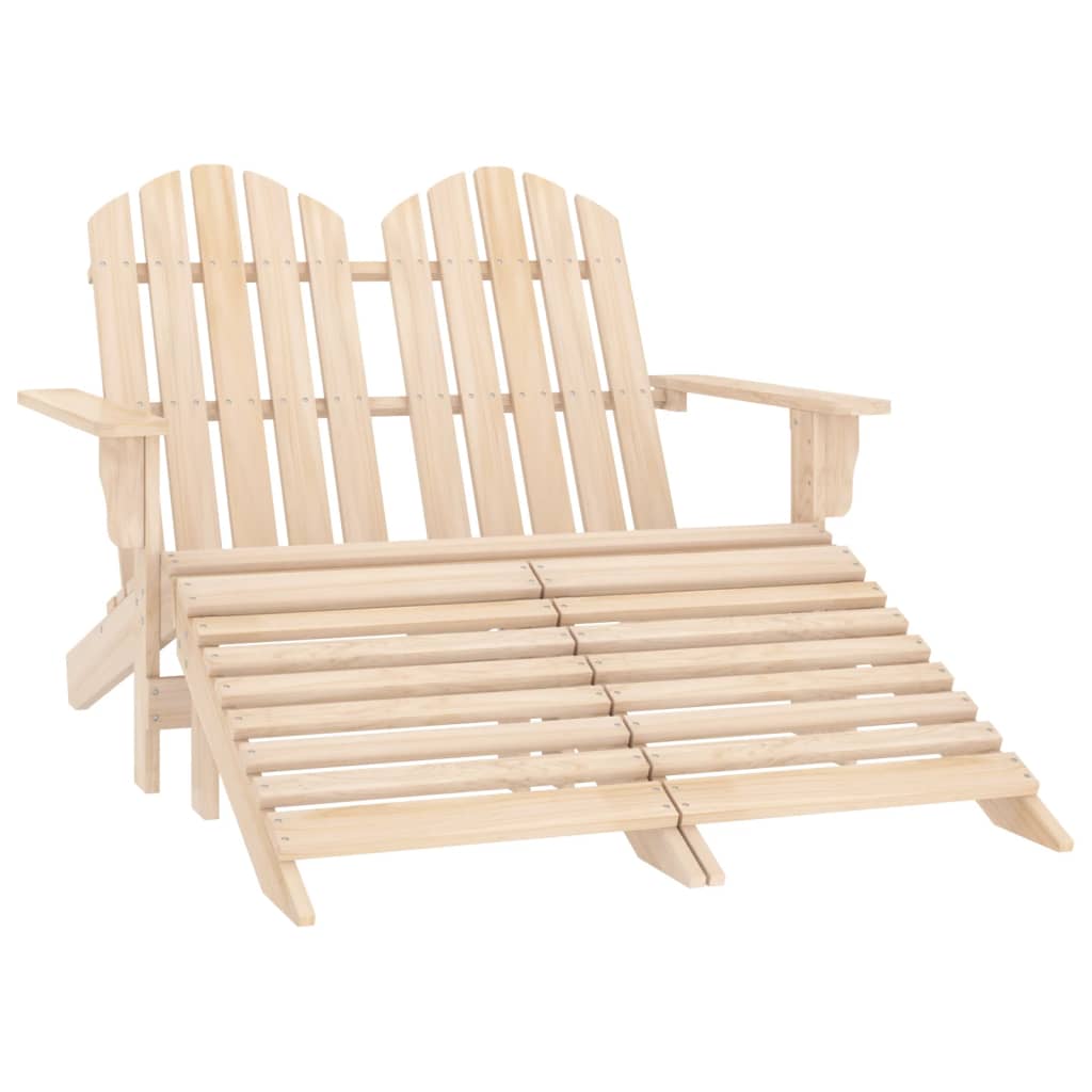 Vetonek Silla Adirondack de jardín 2 plazas madera de abeto