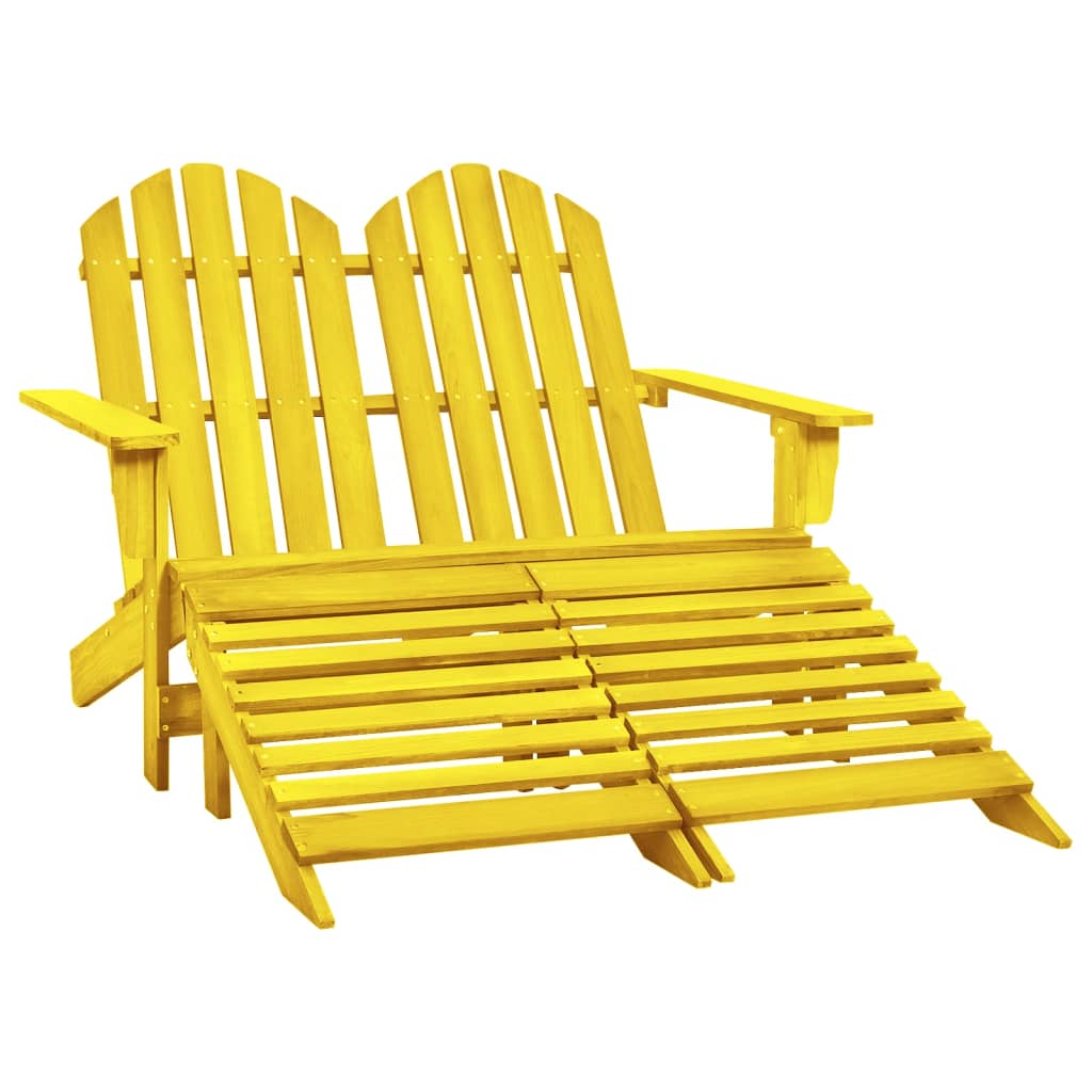 Vetonek Silla Adirondack de jardín 2 plazas madera de abeto amarillo