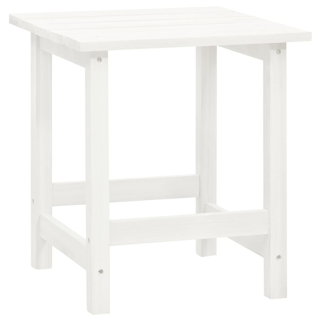 Silla con otomana y mesa jardín Adirondack macizo abeto blanco vidaXL