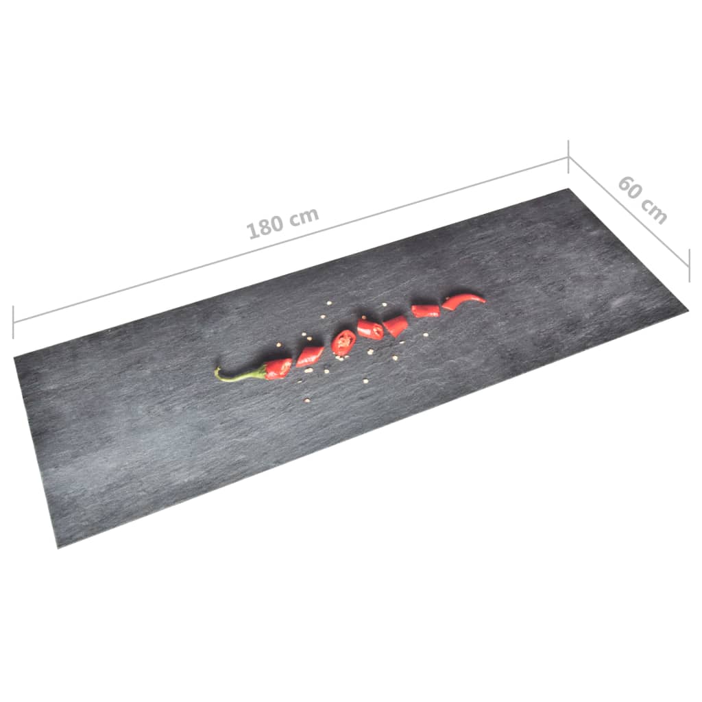 Alfombra de cocina lavable Pepper 60x180 cm vidaXL