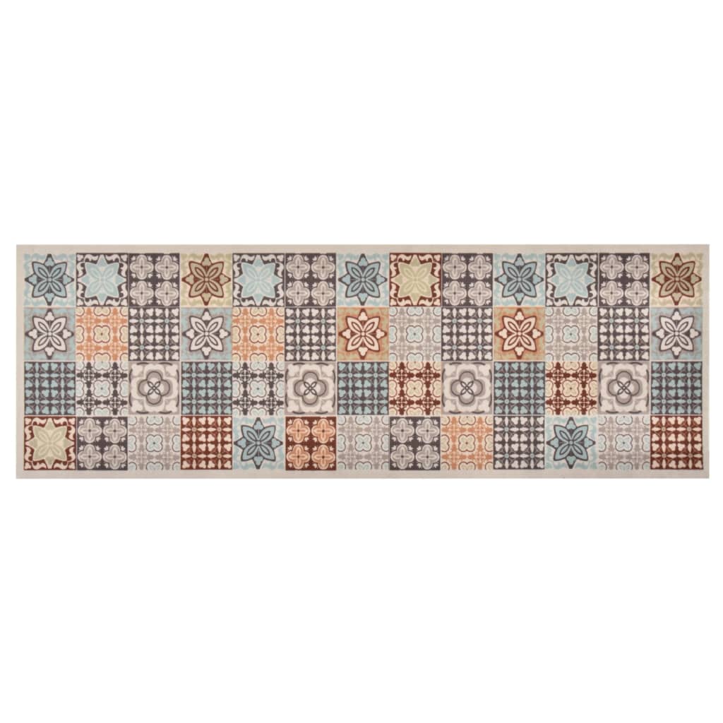 Vetonek Alfombra de cocina lavable mosaico de colores 45x150 cm