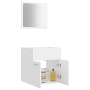 Conjunto de muebles de baño 2 pzas madera contrachapada blanco v2582 - Vetonek