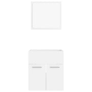 Conjunto de muebles de baño 2 pzas madera contrachapada blanco v2582 - Vetonek