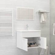 Conjunto de muebles de baño 2 piezas contrachapada blanco v2674 - Vetonek